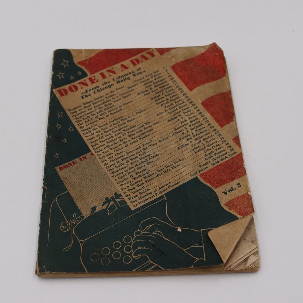 Done In A Day Chicago Daily News Vintage Antique Book Of Newspaper Columns 1944